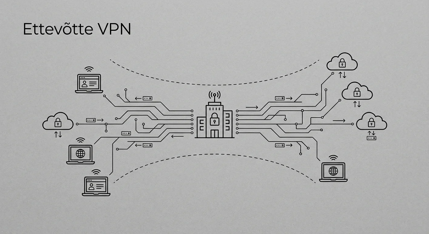 Ettevõtte VPN-turvalisuse skeem