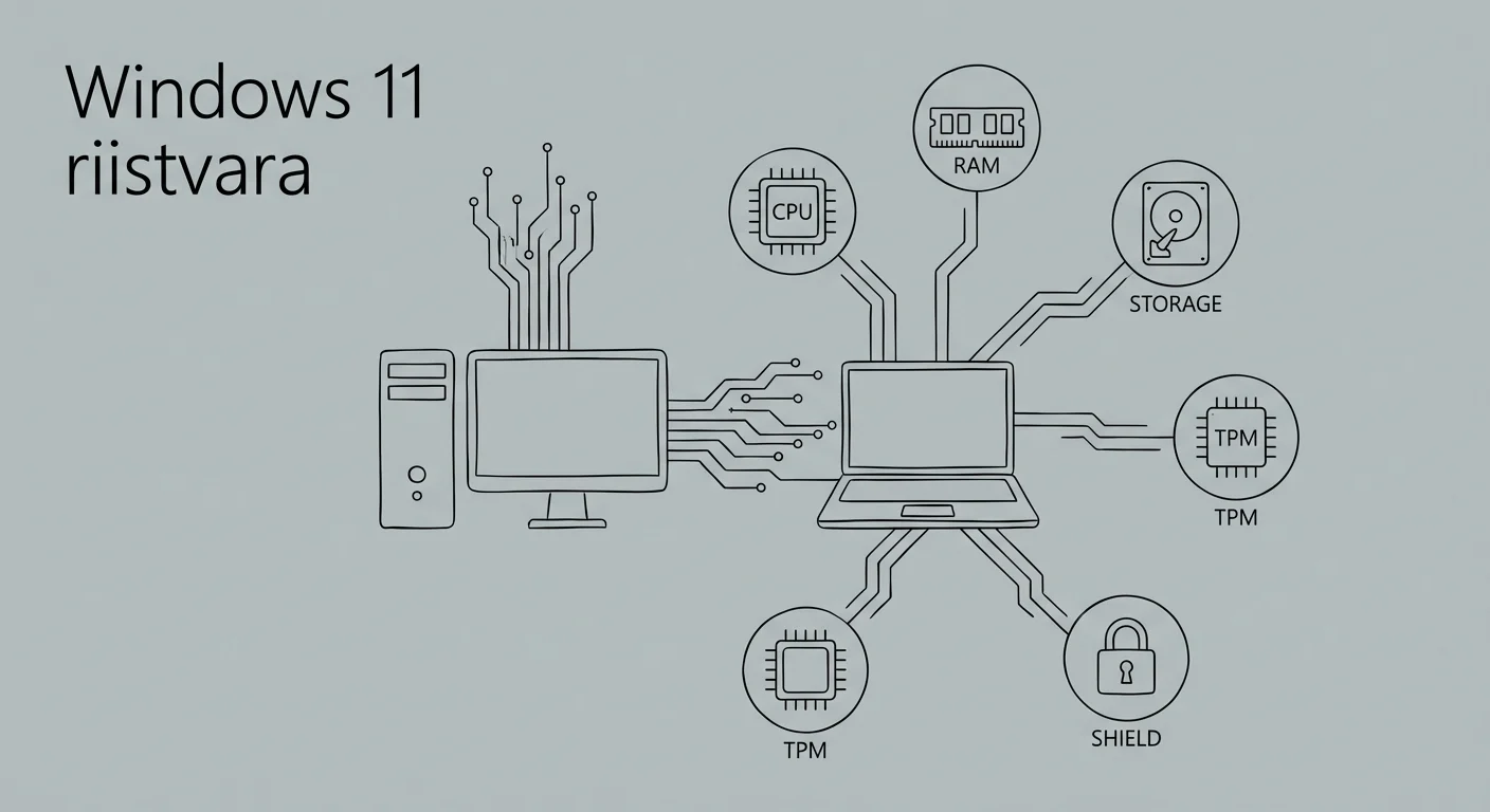 Windows 11 riistvaranõuded skeem