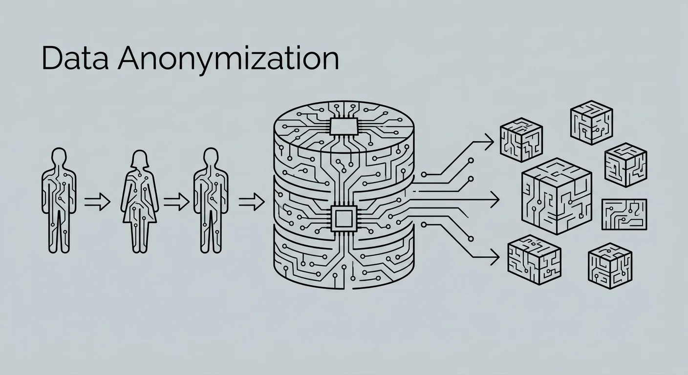 Andmete anonümiseerimise illustratsioon