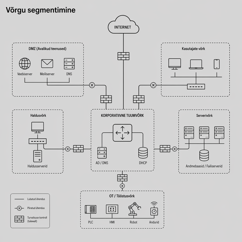 Segmenteeritud ärivõrgu skeem